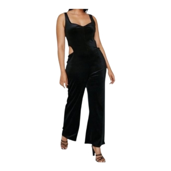 Nasty Gal Pants - Nasty Gal Elegant Black Cutout Jumpsuit Plus Size 20